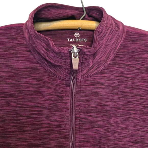 Talbots Womens Full-Zip Purple Heather Jacket Small Lightweight Activewear - Picture 8 of 11